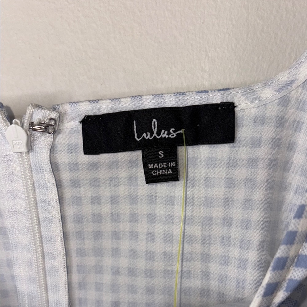 Lulu's Blue and White Sheath Mini Dress - Picture 3 of 3